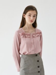 square frill shirts_pink