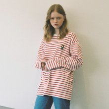 [FW18 Peanuts] Stripe Roundneck Long Sleeve(Red)