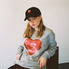 [FW18 Peanuts] Heart Spangle Sweatshirts(Melange Grey)
