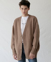M#1653 850g heavy wool cardigan (beige)