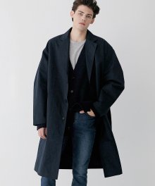 M#1647 over tailored coat (navy)