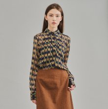 18 F/W CHIFFON PRINTED BLOUSE