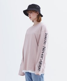 그래픽 긴팔 티셔츠 (핑크)