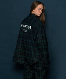 [UNISEX] SCOTT 체크 셔츠 자켓 (GREEN)