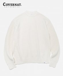 PATTERN MIXED CREWNECK KNIT WHITE