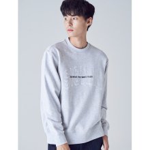 라이트 그레이 레터링 엠브로이더리 스웨트 셔츠 (258841WY12)