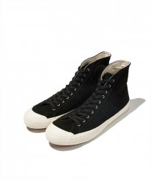 LEATHER 10 HOLE ATHLETIC SNEAKER / BLACK