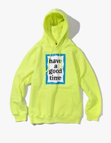 BLUE FRAME PULLOVER HOODIE - NEON GREEN / HGT18FWHD016