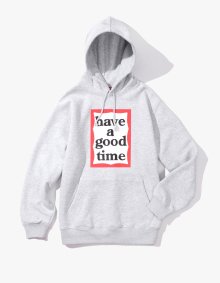 FRAME PULLOVER HOODIE - HEATHER GREY