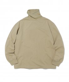 L-Logo Turtle Neck L/S Beige