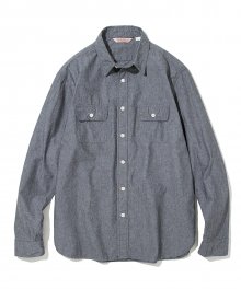 18fw chambray shirts grey