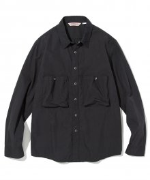 18fw pocket shirts black