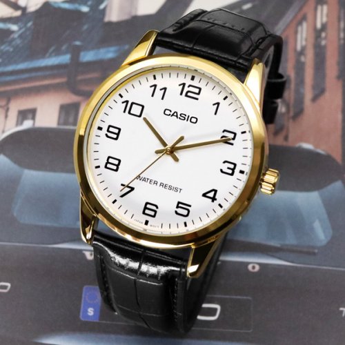 카시오(CASIO) MTP-V001GL-7B 남성 가죽 손목 시계 - 32,000 | 무신사 스토어