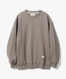 Napping Slab Sweat Shirts [Light Brown]