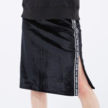 [NF] LINE VELVET MIDDY SKIRT BLACK (NF18A019H)