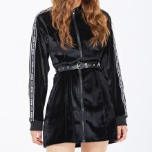 [NF] LINE VELVET ONEPIECE BLACK (NF18A018H)