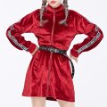 [NF] LINE VELVET ONEPIECE BURGUNDY (NF18A018H)