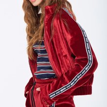 [NF] LINE VELVET TRACK TOP BURGUNDY (NF18A017H)