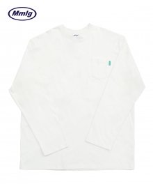 [Mmlg] POCKET COLLAGE LS-T (WHITE)