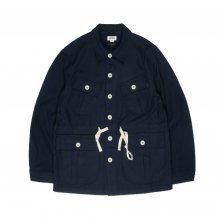 BACK SATIN JUNGLE FATIGUE JACKET NAVY