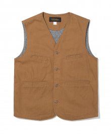 18fw HBT pocket vest r brown