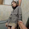 BELTED CARDIGAN_GRAY