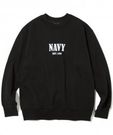 18fw navy sweat shirts black