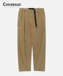 CORDUROY SLIM EASY PANTS BEIGE