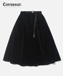 CORDUROY EASY SKIRT BLACK