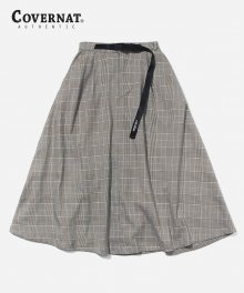 GLEN CHECK EASY SKIRT GRAY