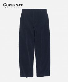 W CORDUROY WIDE PANTS NAVY