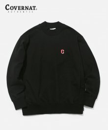 MOCK NECK POCKET CREW BLACK