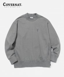 MOCK NECK POCKET CREW GREIGE