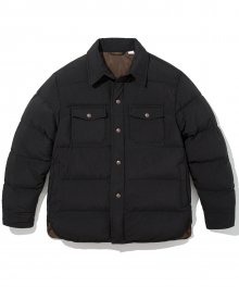 18fw down shirts jacket black