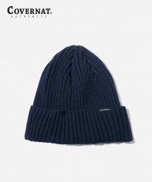 KNIT MEDIUM RIP BEANIE NAVY