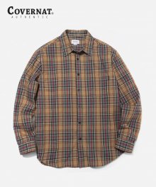 1PK CHECK SHIRTS BROWN