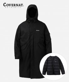 3WAY DUCK DOWN FISHTAIL PARKA BLACK