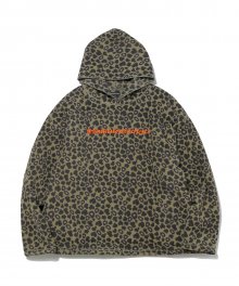 T-Logo Fleece Hooded Sweatshirt Leopard