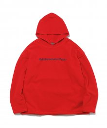T-Logo Fleece Hooded Sweatshirt Red