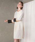 누팍(NU PARCC) 컬러 라인 드레스 - 화이트