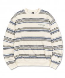 Stripe Vintage Sweatshirt Ivory