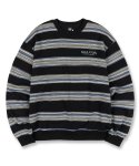 스컬프터(SCULPTOR) Stripe Vintage Sweatshirt Black