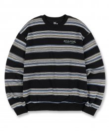 Stripe Vintage Sweatshirt Black