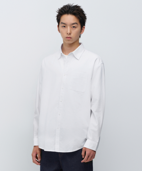 MUSINSA STANDARD MUSINSA STANDARD リラックスフィット オックスフォードシャツ [ホワイト]