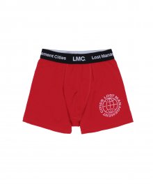 LMC WHEEL LOGO BOXER BRIEFS red