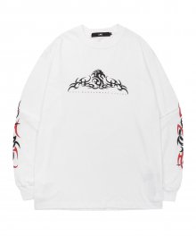 LMC TRIBAL LONG SLV TEE white