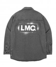 LMC OVERSIZED ZIP-UP DENIM SHIRT black