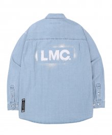 LMC OVERSIZED ZIP-UP DENIM SHIRT lt. blue