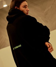 AFTERIMAGE OVERSIZED TAPING HOODIE BLACK