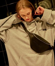 AFTERIMAGE OVERSIZED TAPING HOODIE GREY